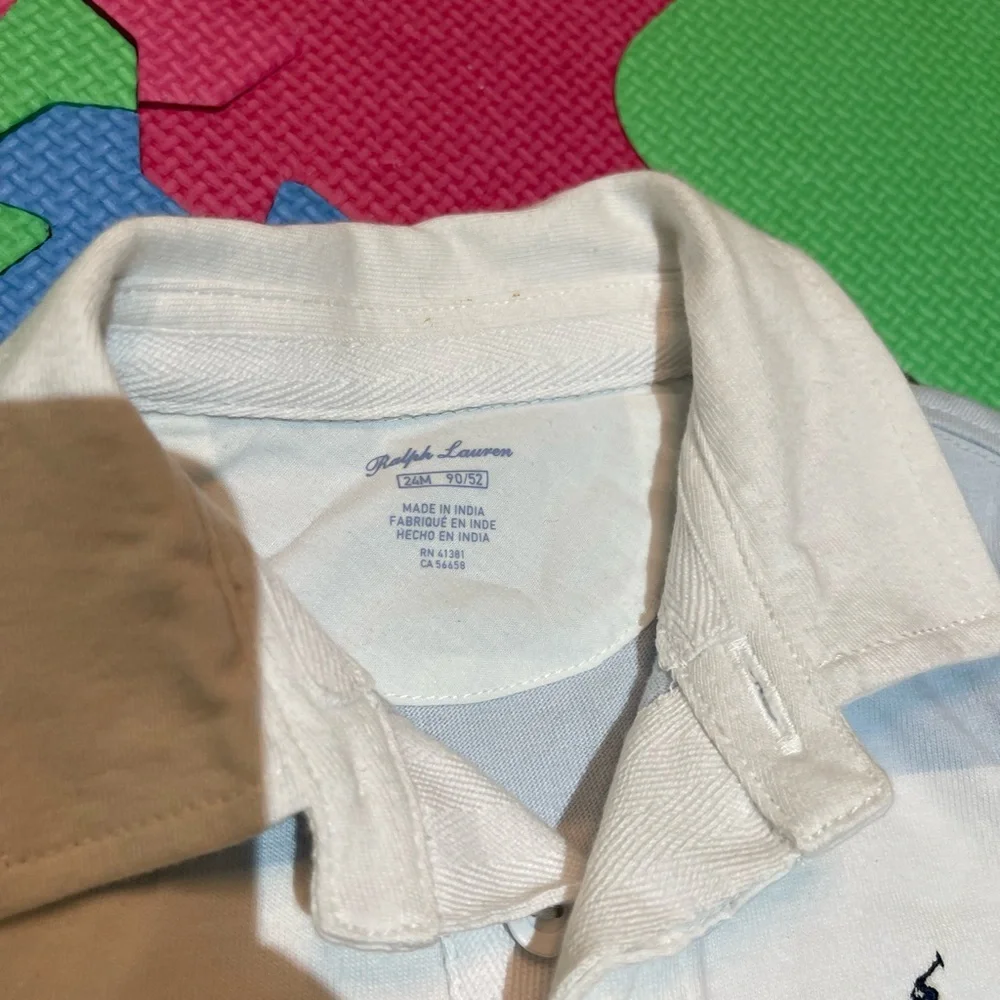 Ralph Lauren Kids Polo - Blue, Yellow, White Stripes